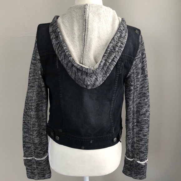 Free People black denim Jacket - Picture 6 of 8